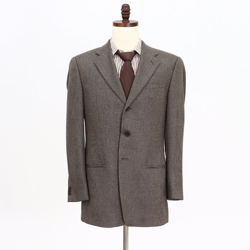 Mani 40R Brown Solid 3-Button Sport Coat Blazer Jacket B808